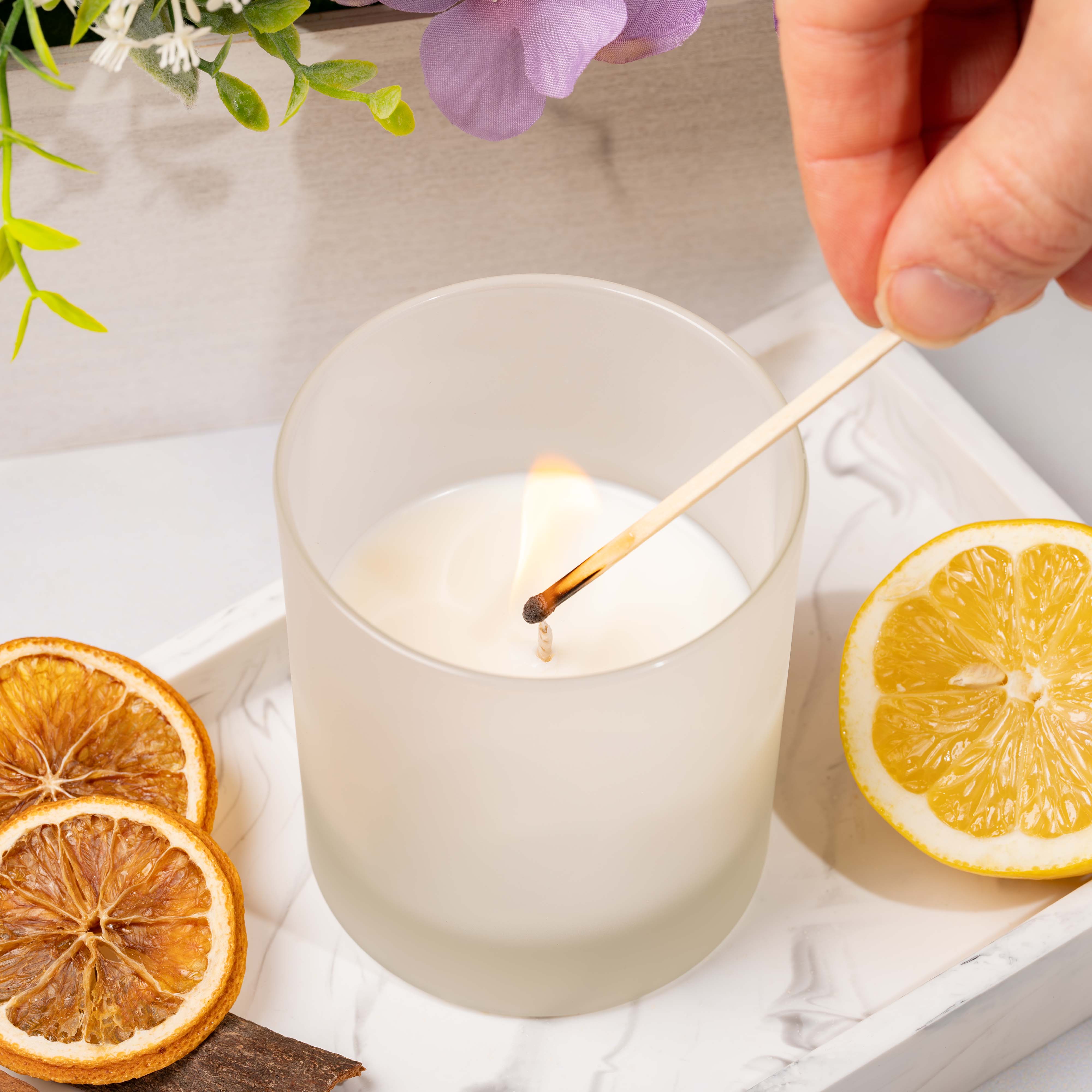30cl Lotti Candle Jar - Frosted - Image 3