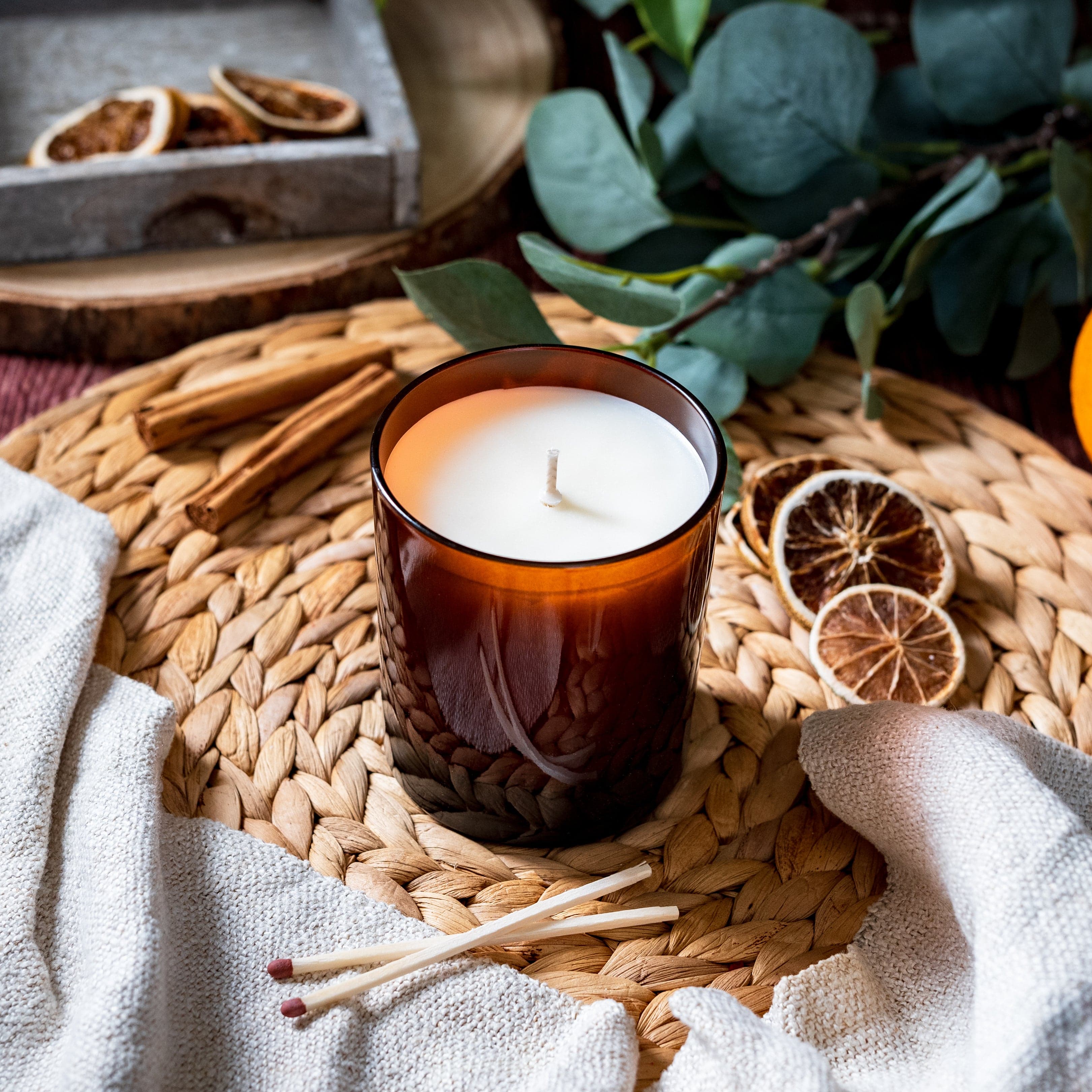30cl Lotti Candle Jar - Amber - Image 3