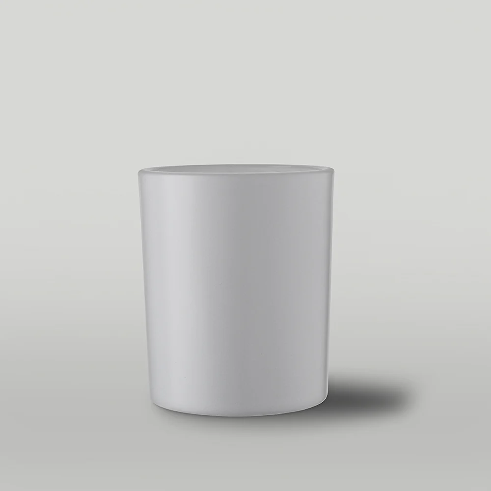 30cl Ebony Candle Jar - White Matt