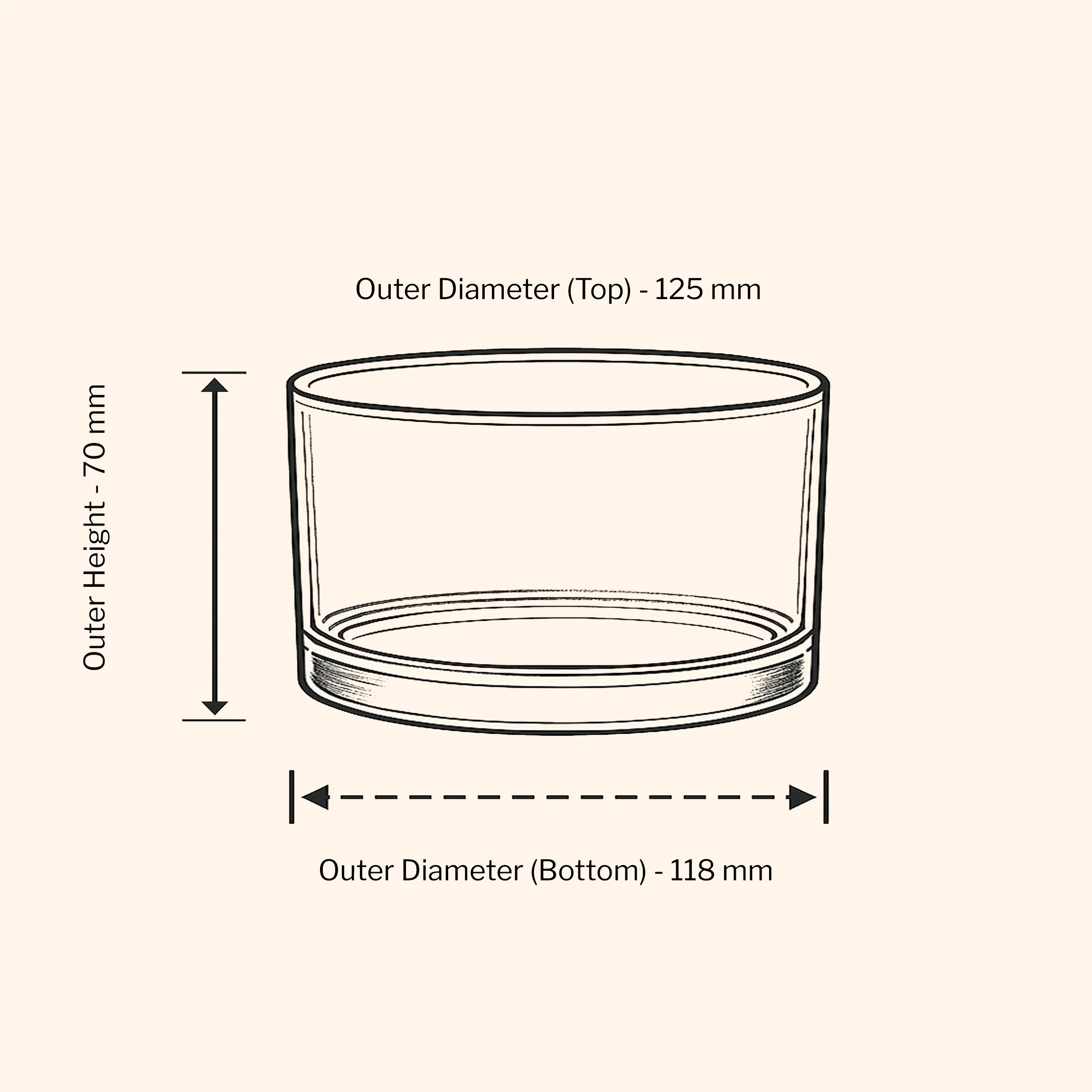 50cl Lotti Bowl - Clear - Image 2