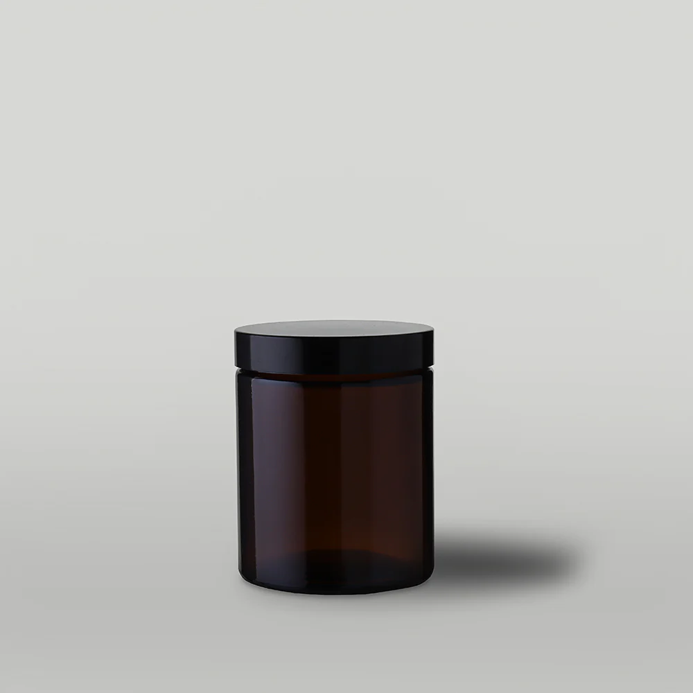 15cl Apothecary Jar with Urea Lid - Amber