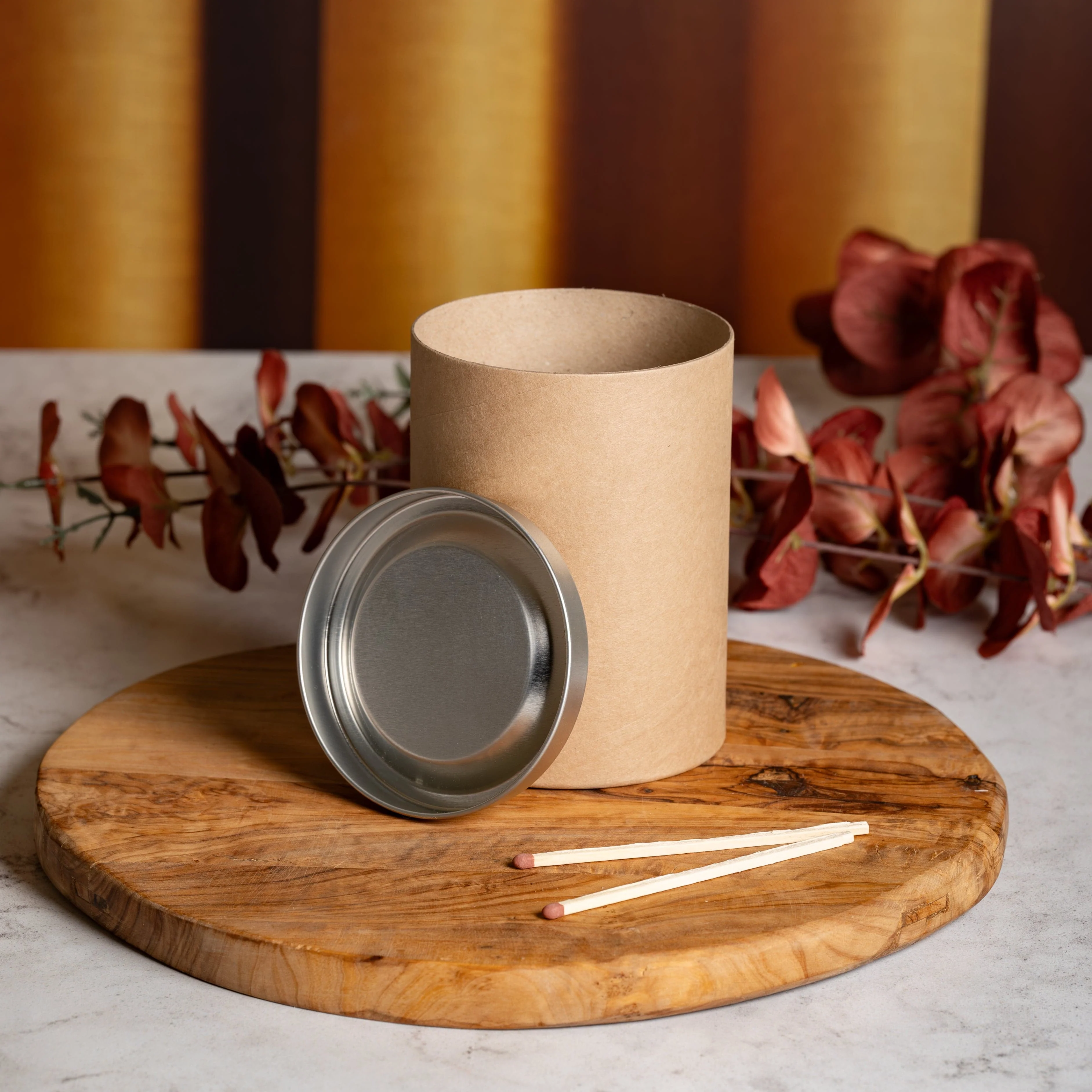 Kraft Cylindrical Candle Box (Size 3) - Image 2
