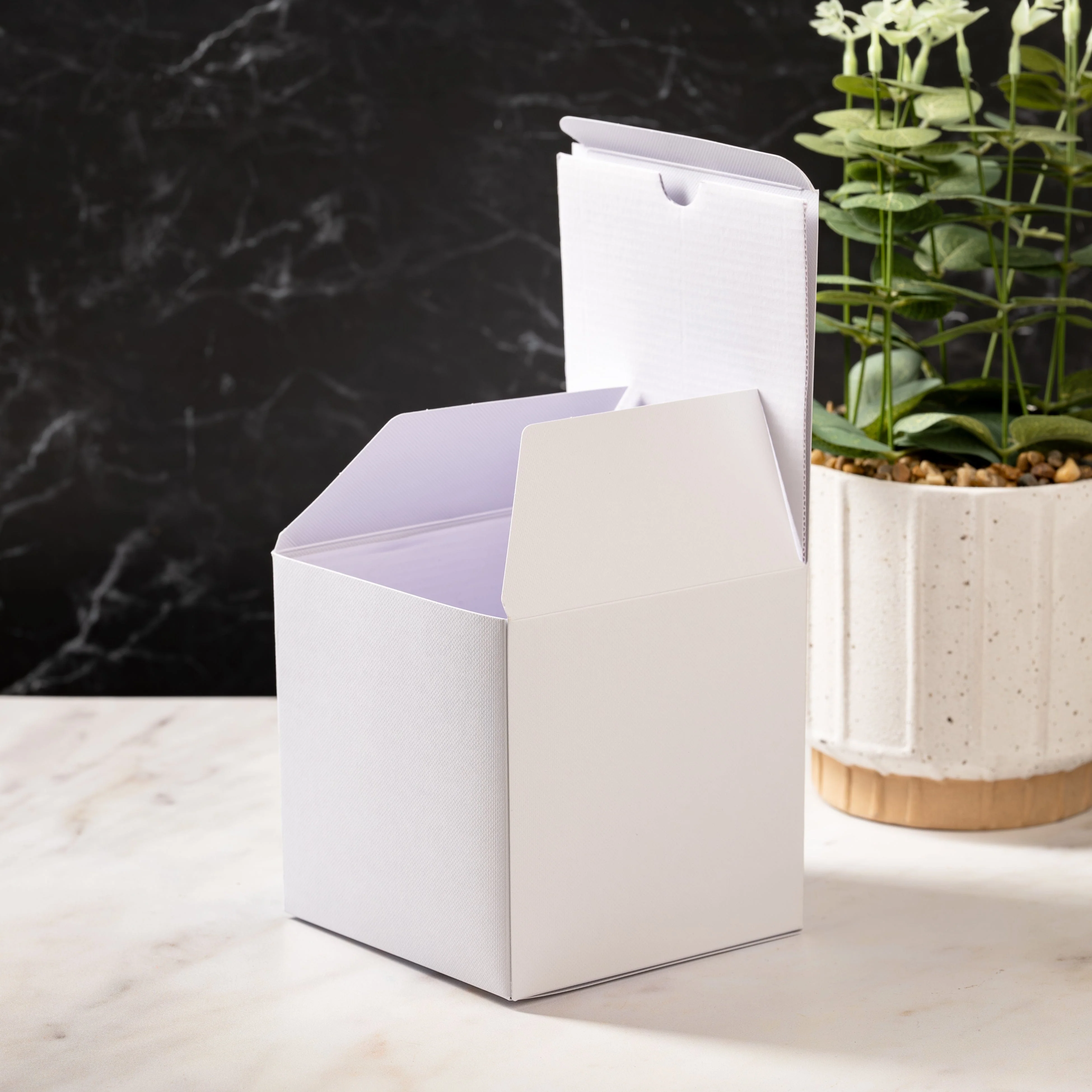 White eFluted Candle Box (Size 6) - Image 3